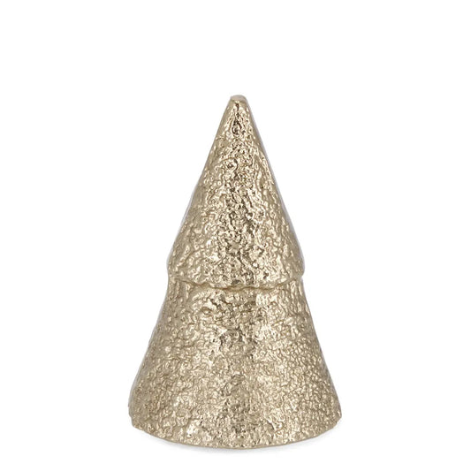 Pomme de pin décorative Sheeny ronde or Ø10,5 × H15,5 cm