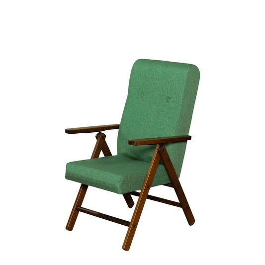 Poltrona Relax Molisana tinta unita verde regolabile in legno di faggio