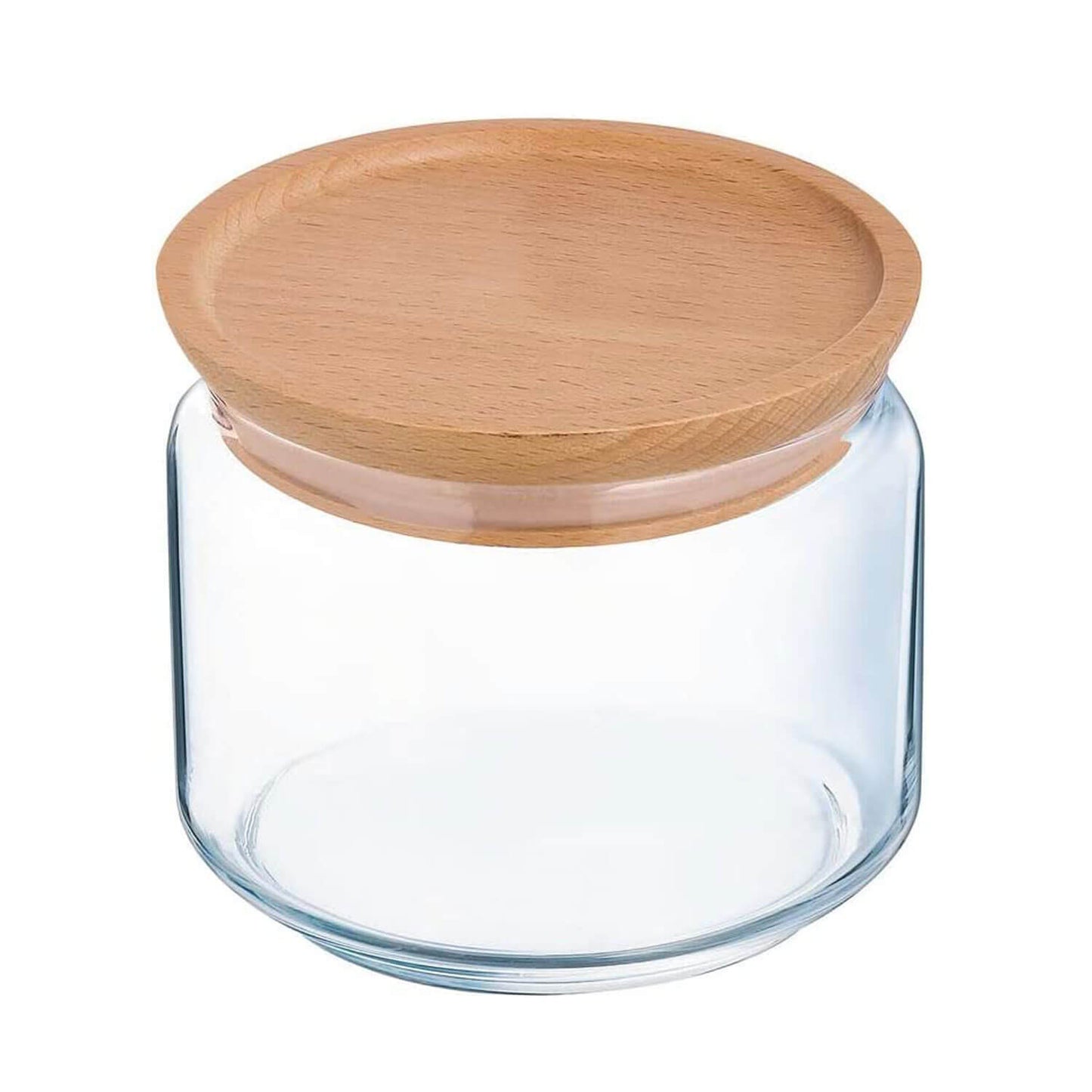 Pot en verre avec bouchon en bambou 500g