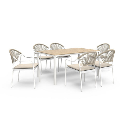 Salon de jardin Rhodes (1 table, 6 chaises)