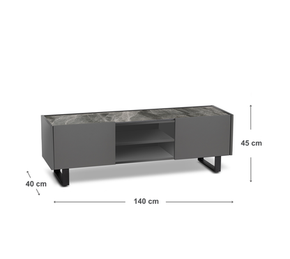 Porta TV grigio-grigio scuro 40  cm x 140  cm H. 45  cm