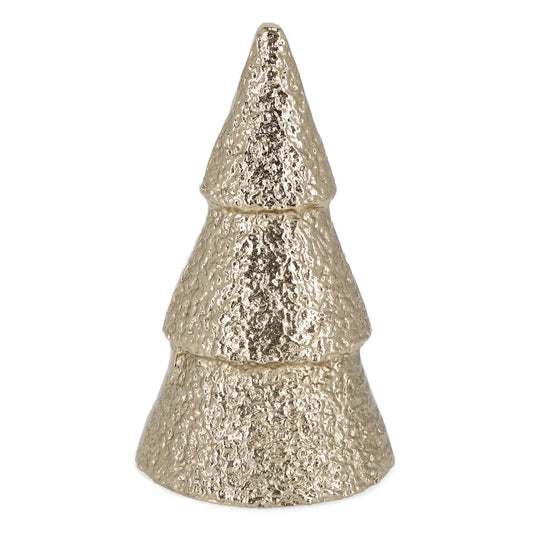 Pomme de pin décorative Sheeny ronde or Ø11,5 × H20 cm