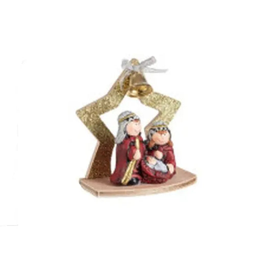 Natività Nazareth stella e pino 11,5 × 6 × H12,5 cm – 1 pezzo assortito