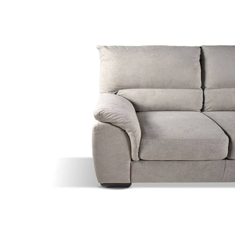 Divano 3 posti taupe 198x90x100 cm