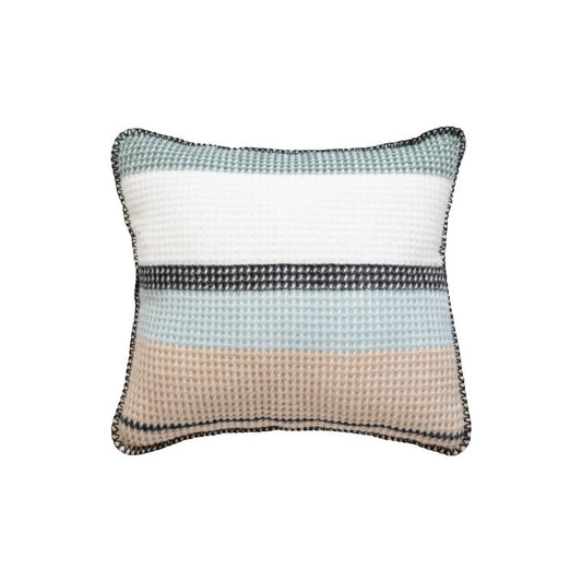 Coussin Owen à rayures bleues 45x45 cm