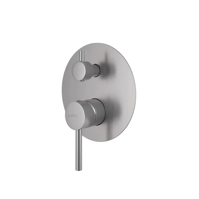 Miscelatore da incasso per doccia con deviatore Garda gun metal 16 x 16 x 5,1 cm