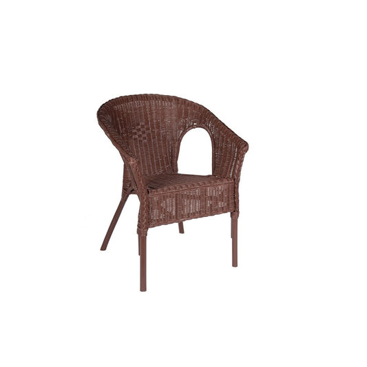 Fauteuil Bizzotto Ruby en rotin avec tissage d'osier 58 x 61 x 74h cm