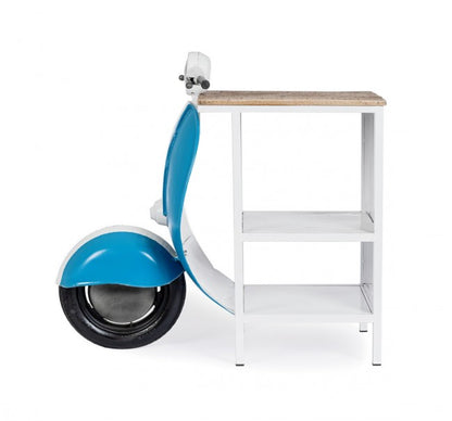 Consolle bar blu in legno 104x94x65