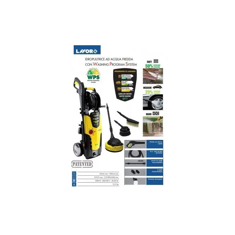 Nettoyeur haute pression à eau froide Lavorwash STM 160 WPS — 2 500 W