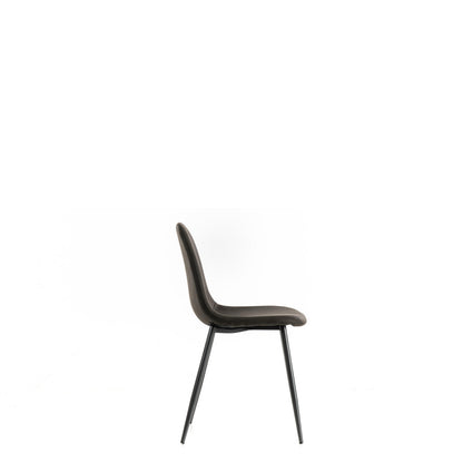 4x Chaise en simili cuir 44cm x 50cm H. 84cm