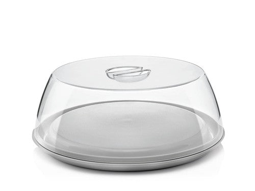 Support à gâteau en plastique Guzzini avec base grise Ø 33 cm