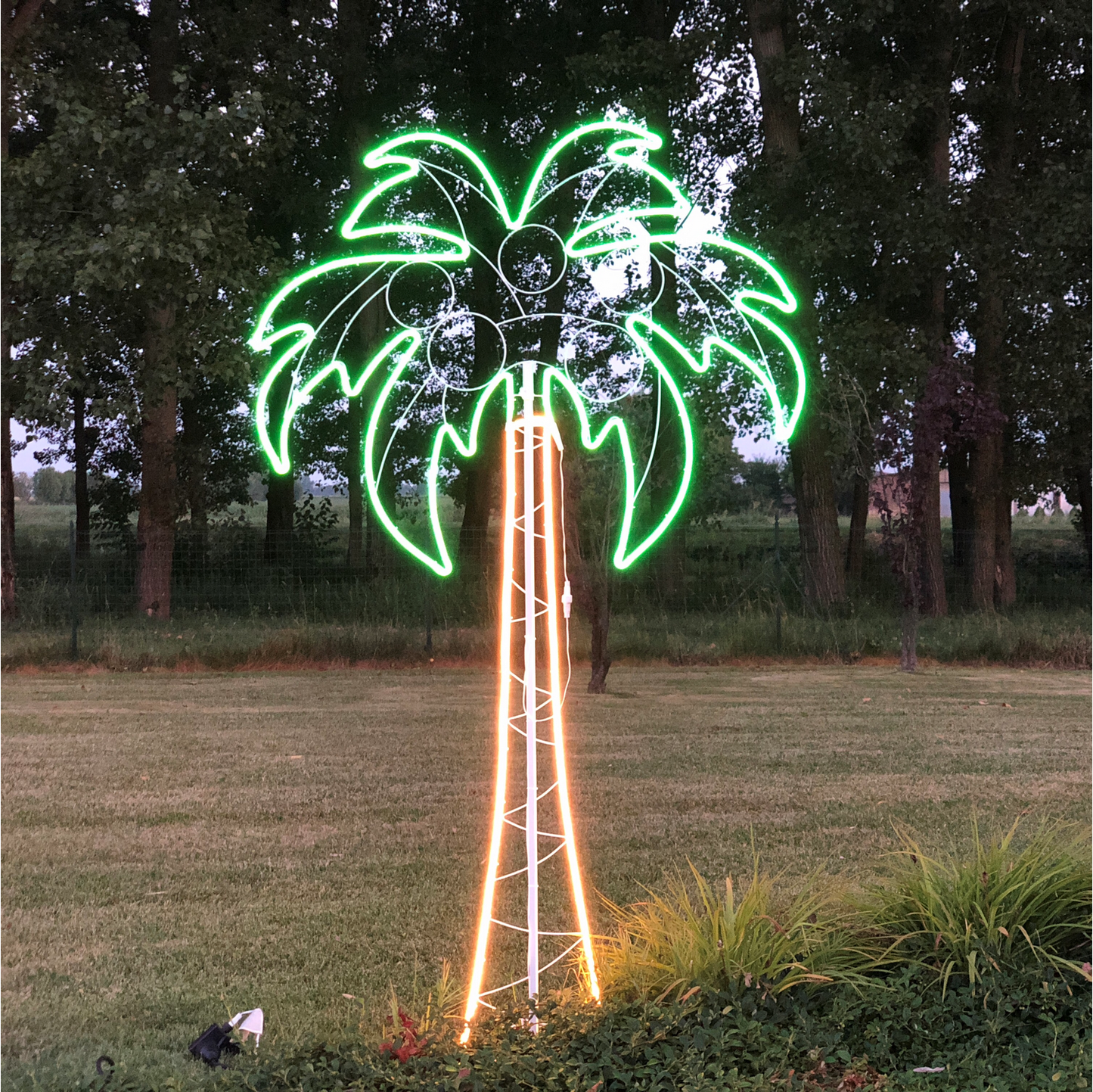 Néon double face 120xH200 cm blanc et vert