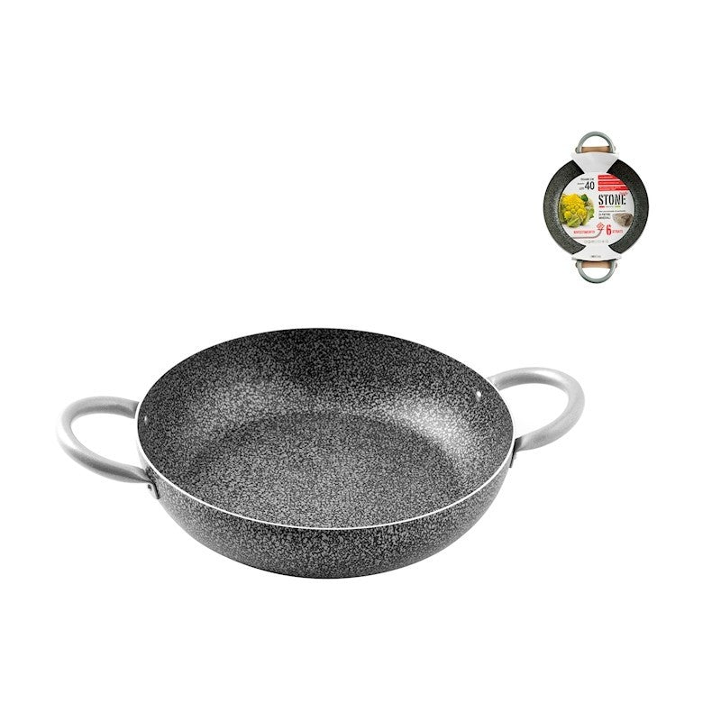 Poêle aluminium antiadhésive 2 manches Family Stone Ø 40 cm
