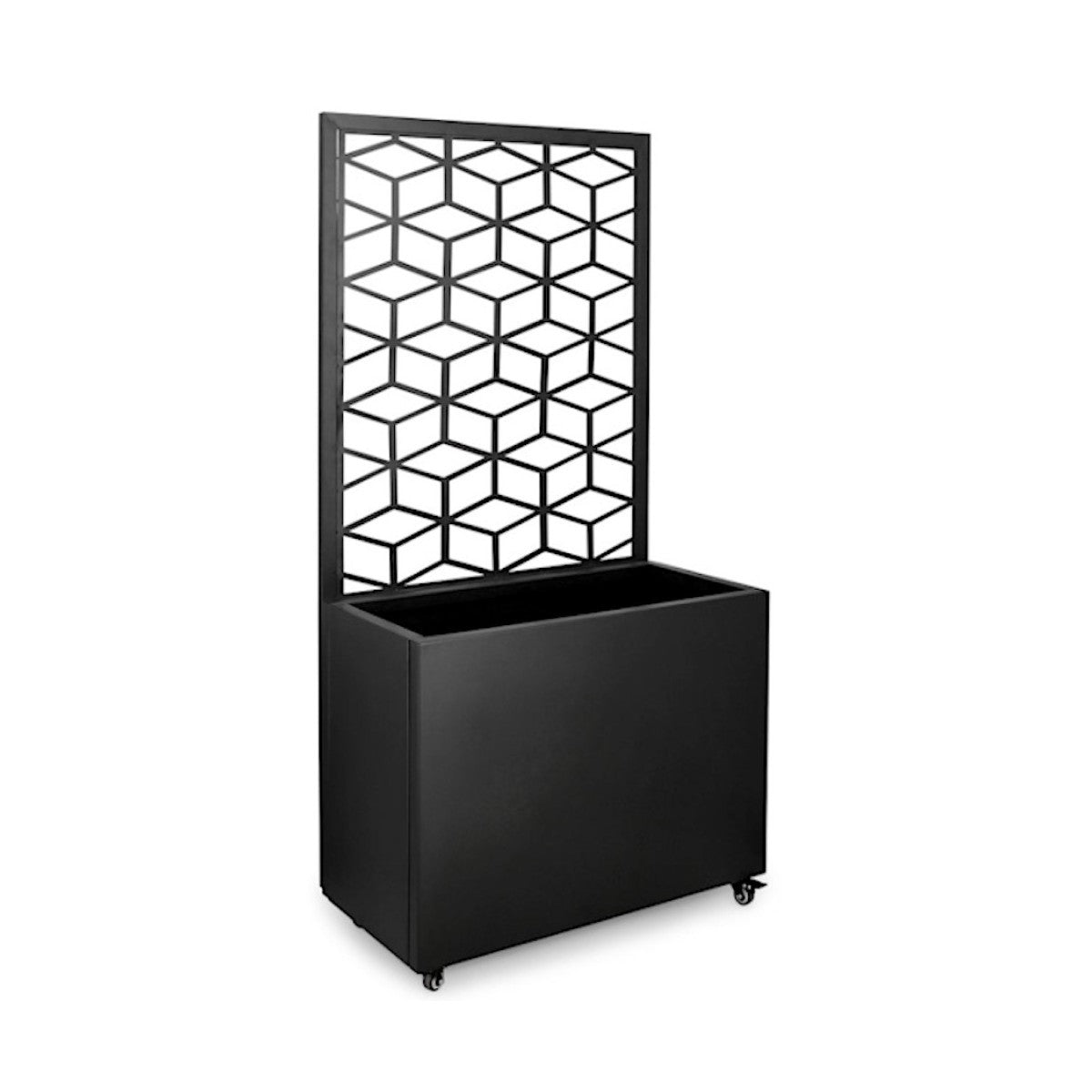 Jardinière géométrique Silvy noire Bizzotto 76 x 41 x 152h cm