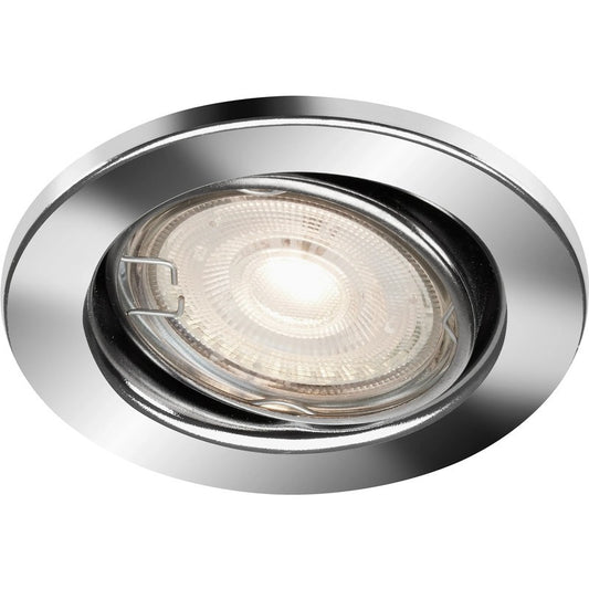 Spot encastrable orientable GU10 Ø 8,6 cm chromé