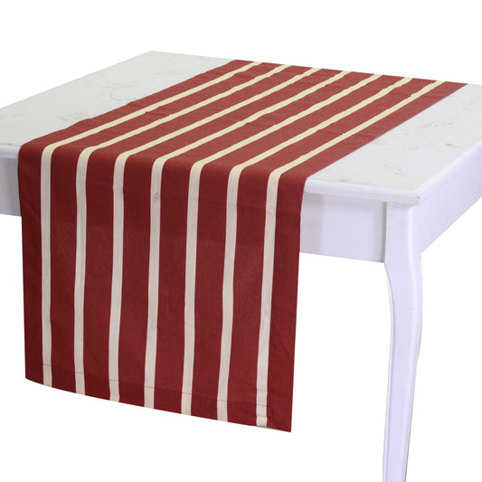 Runner pop righe bordeaux crema cm 50x150
