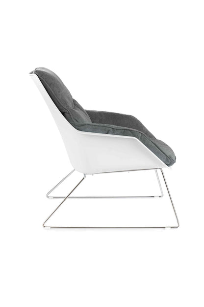 Poltrona in polipropilene grigio scuro 85 cm x 74 cm H. 86 cm