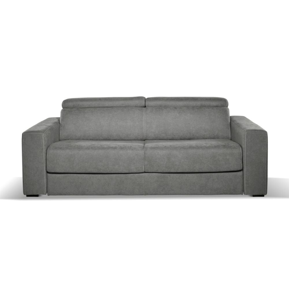 Divano letto Crien 3 posti con poggiatesta reclinabili colore elephant H83xL205xP97