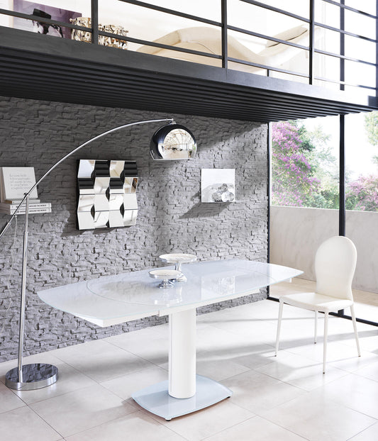 Tavolo Allungabile bianco 90 cm x 120-180 cm H. 76 cm