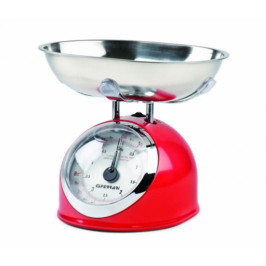 Balance de cuisine mécanique rouge