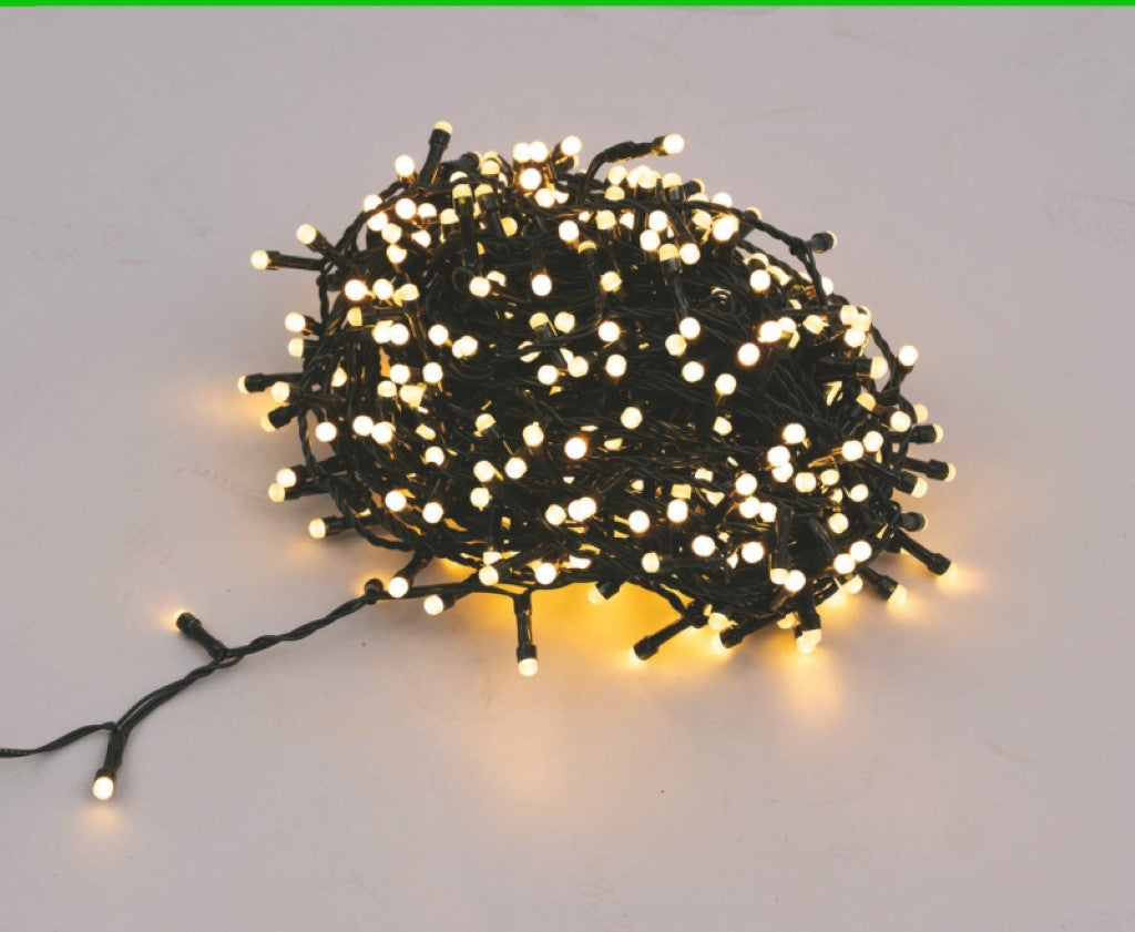 Guirlande lumineuse 500 LED rondes 25 m blanc chaud