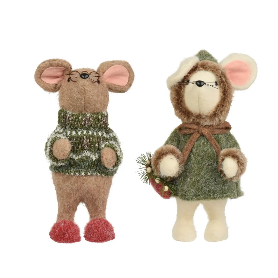 Topolino decorativo in lana H30 cm – 1 pezzo assortito