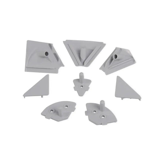 Kit d'accessoires pour dosserets Plasline, Tecnoplastica, Gris