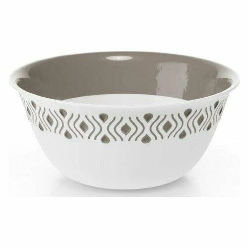 Insalatiera Tosca bianco/tortora cm 19