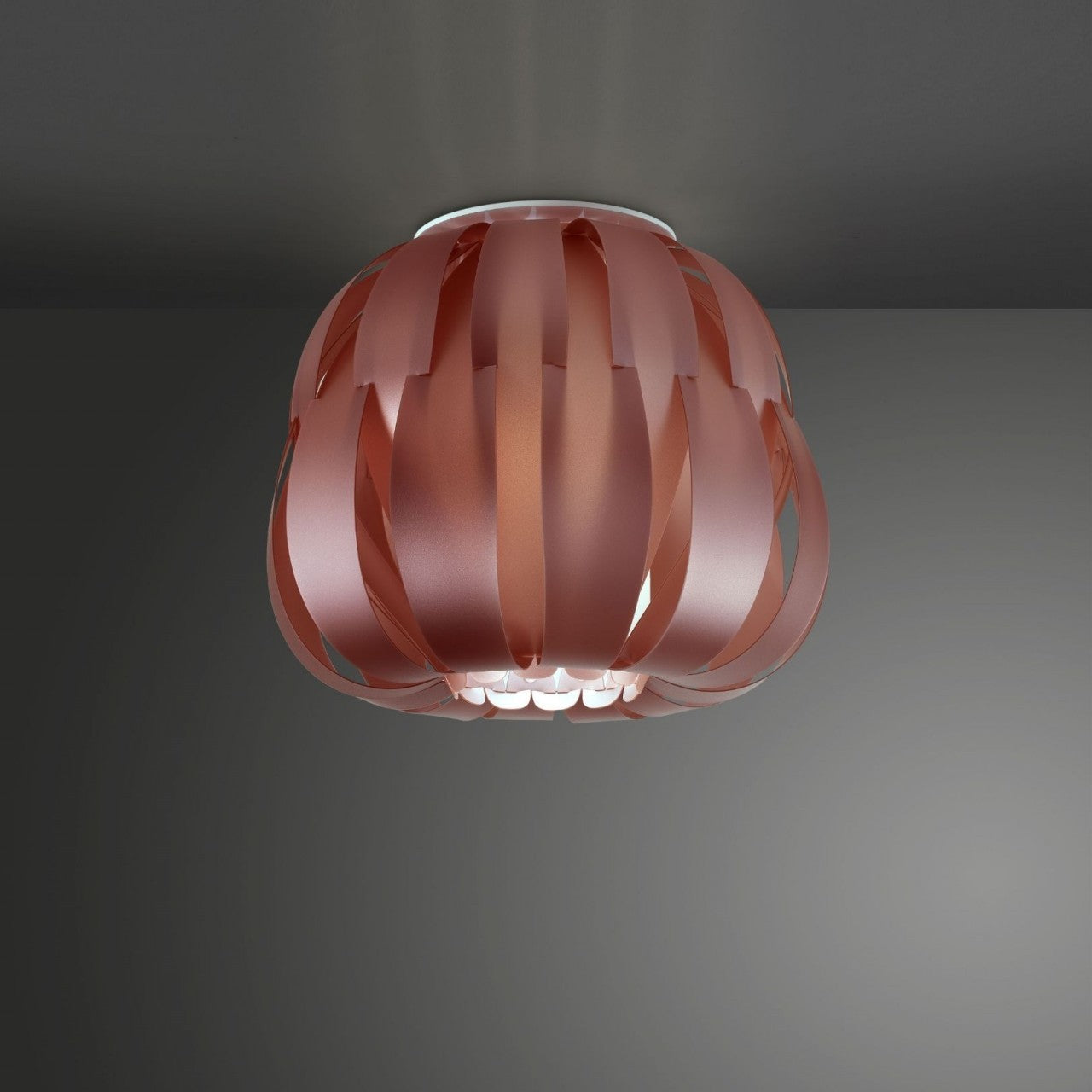 Plafonnier en métal rose cm. 19h x 17h