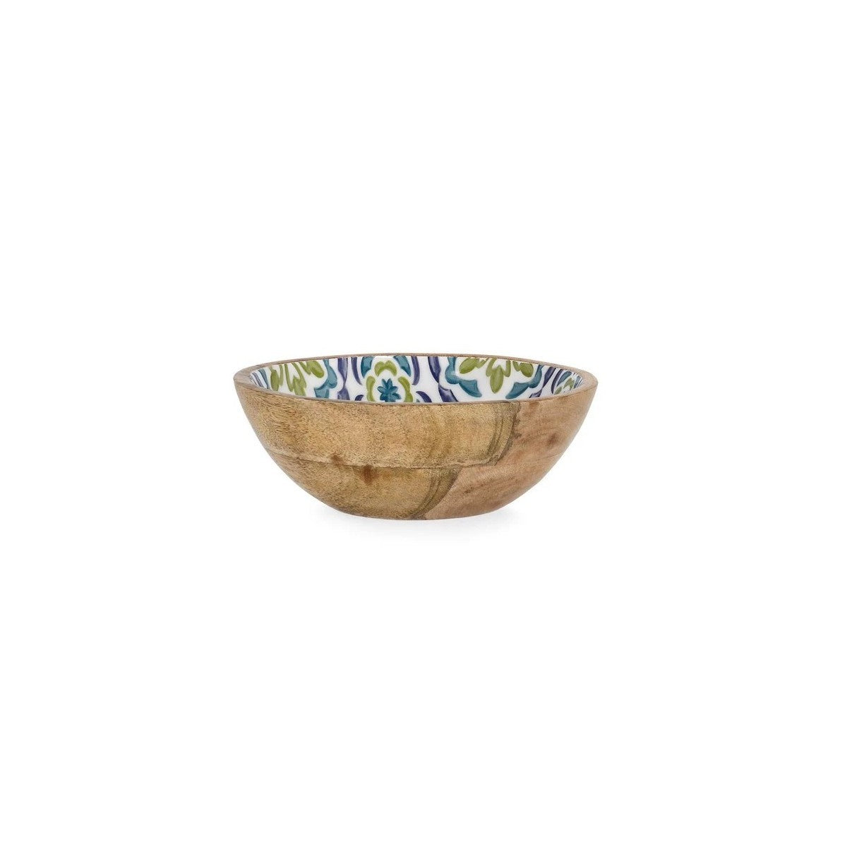 Bol haut Bizzotto Sintra Ø18x6h avec décoration en majolique en bois de manguier