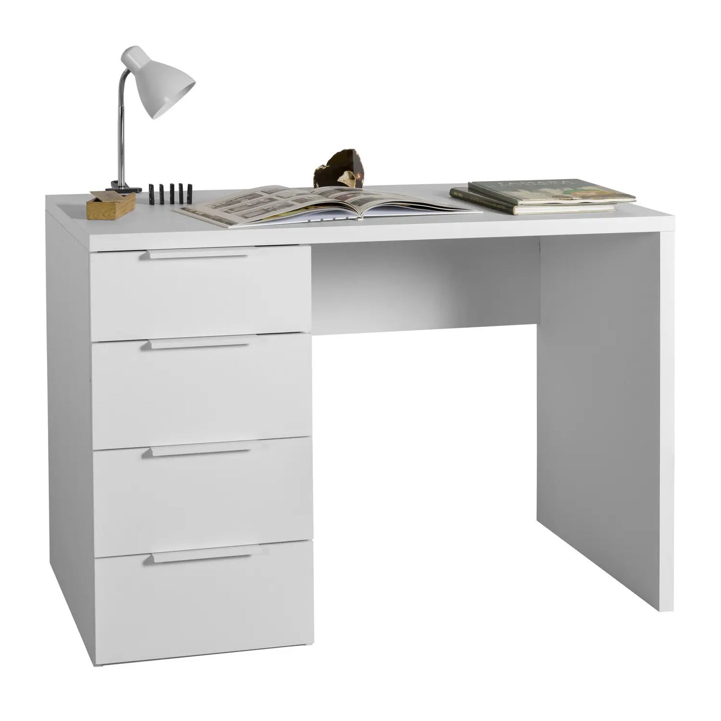 Bureau Mon blanc 3+1 tiroirs FSC cm 110x59,6x75,4h