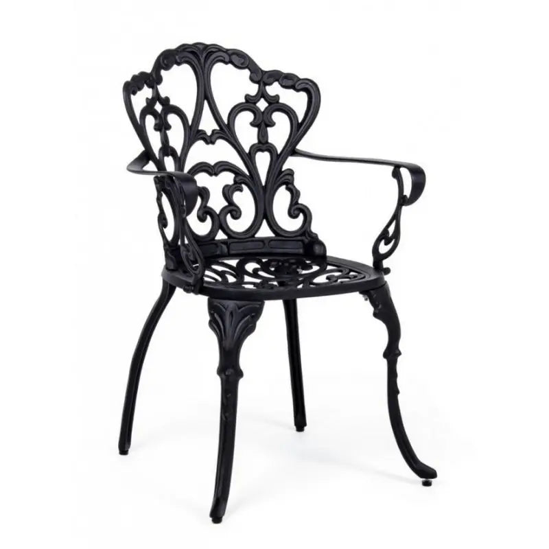 Chaise d'extérieur Victoria en aluminium anthracite cm 57,5x 58x 87,5h