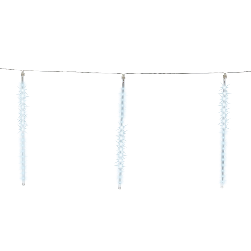 Lumières de Noël en forme de larme 216 LED 2 mètres blanc froid