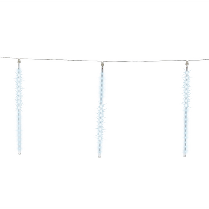 Lumières de Noël en forme de larme 216 LED 2 mètres blanc froid