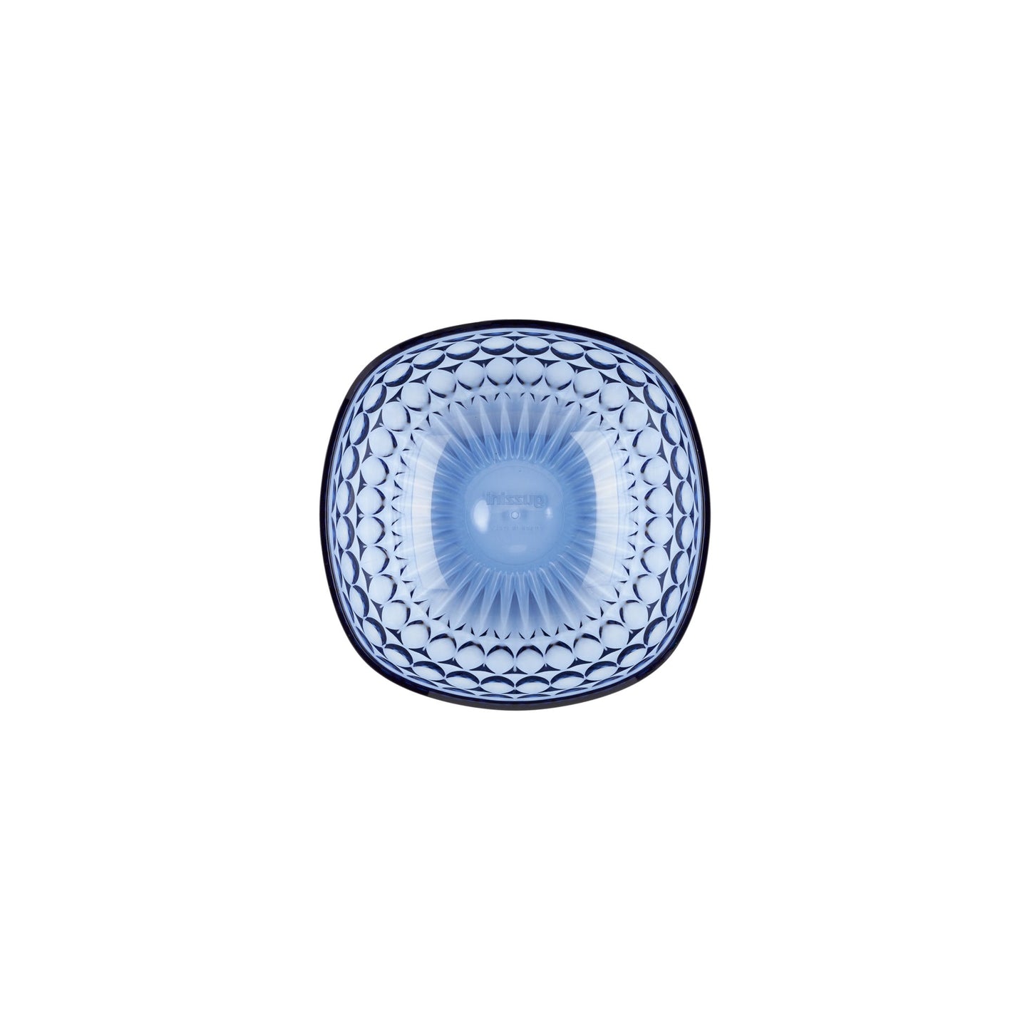 Conteneur Vanity Ø16 cm coloris bleu denim 16 x 16 x H 7 cm