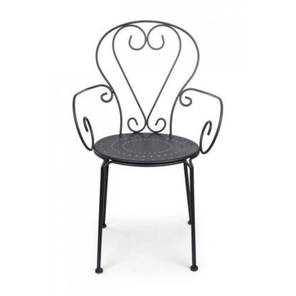 Chaise de jardin Etienne en acier 49x49xh89 cm
