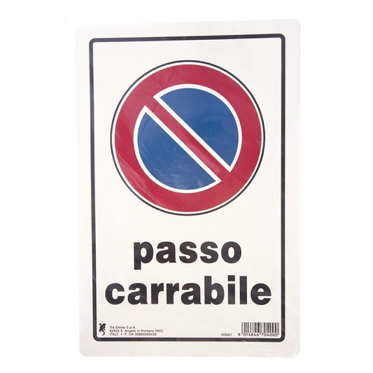 Panneau en plastique "allée" 30 x 20 cm