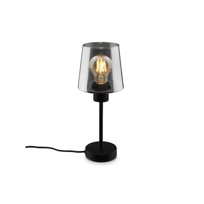 Lampe de table Smoke E27 Ø14x35,5 cm noire