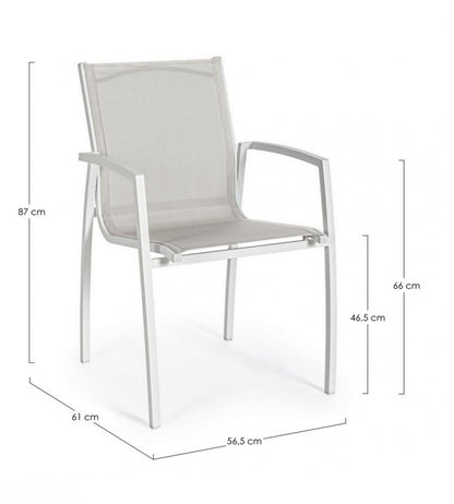 6x Sedia C-Br Hilla Bianco Cloud Ld30