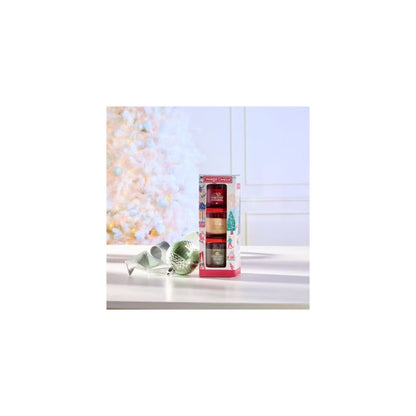 Coffret cadeau Fêtes de fin d'année de 3 mini bougies