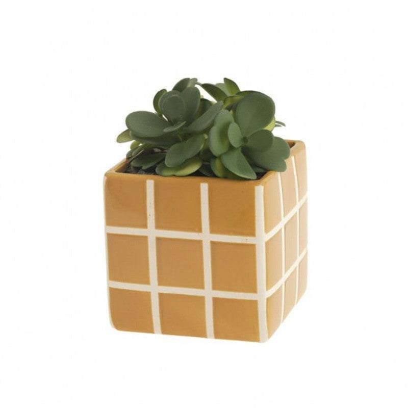 Plante artificielle Family Corner vase en céramique H17 cm