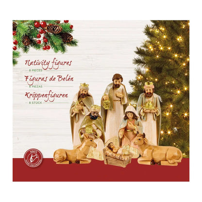 Set Natività in resina crema H12 cm – 8 pezzi