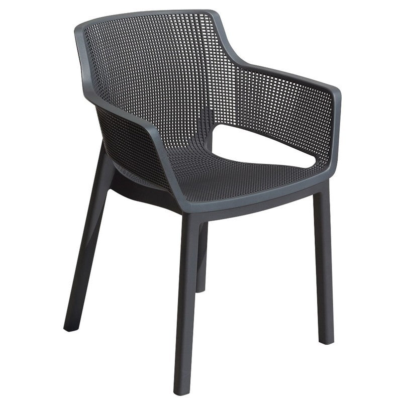 Chaise de jardin Elisa graphite 57,7X62,5X79h cm
