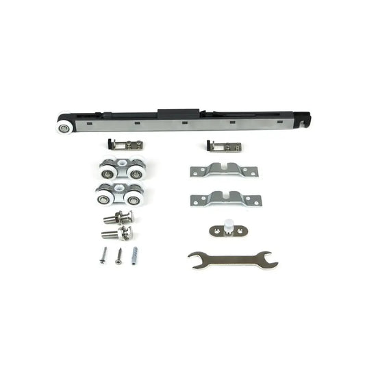 Kit de quincaillerie pour porte coulissante à fermeture amortie Railway 40 kg