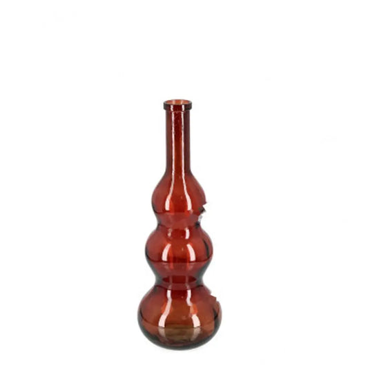 Bouteille décorative Abby Bomb en verre rouge H75 cm