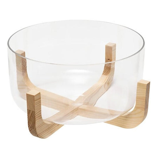 Saladier Arha avec support en bois Ø 24 cm