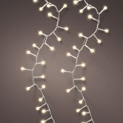 Catena luminosa LED Cherry trasparente luce bianco caldo da esterno 16 m