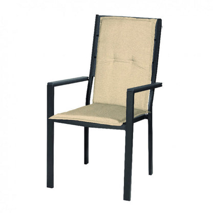 Gray high back cushion 40x40x5 cm