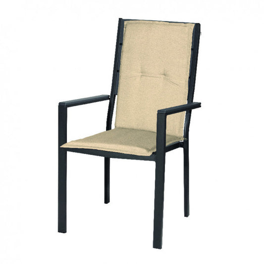 Gray high back cushion 40x40x5 cm