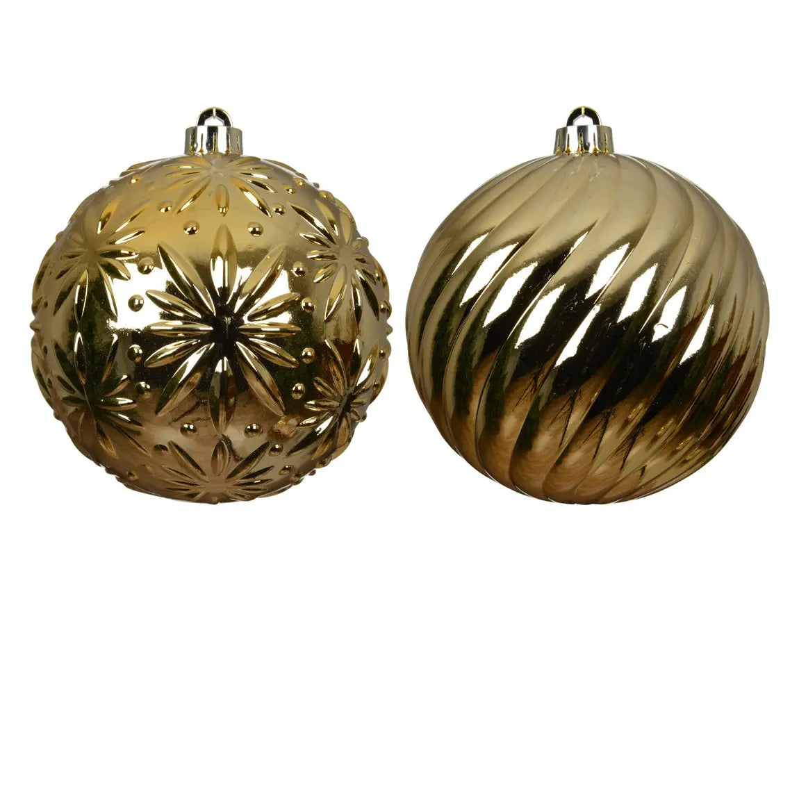 Sfera natalizia in polistirolo oro lucido Ø15 cm – 1 pezzo assortito